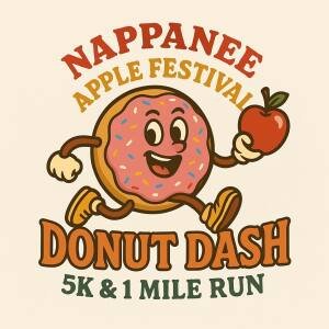 Nappanee Apple Festival Donut Dash 5K and Donut 1-Mile Run / Walk Logo