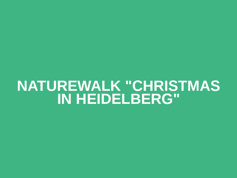 NatureWalk "Christmas in Heidelberg" Logo