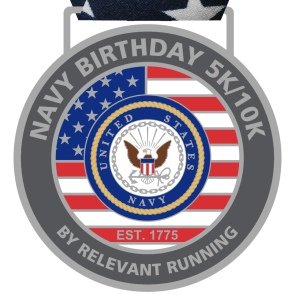 Navy Birthday "Live Virtual" 5k/10k Logo