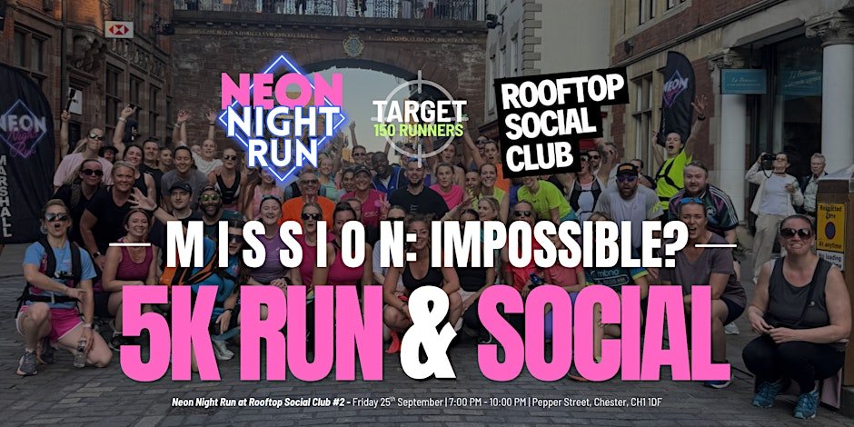 Neon Night Run & Social at Rooftop Social Club #2 - Chester Logo