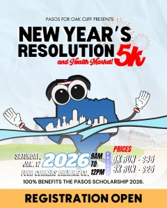 New Year's Resolution: Pasos 5K Race Logo