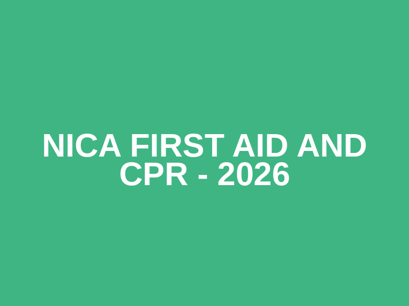 NICA First Aid and CPR - 2026 Logo