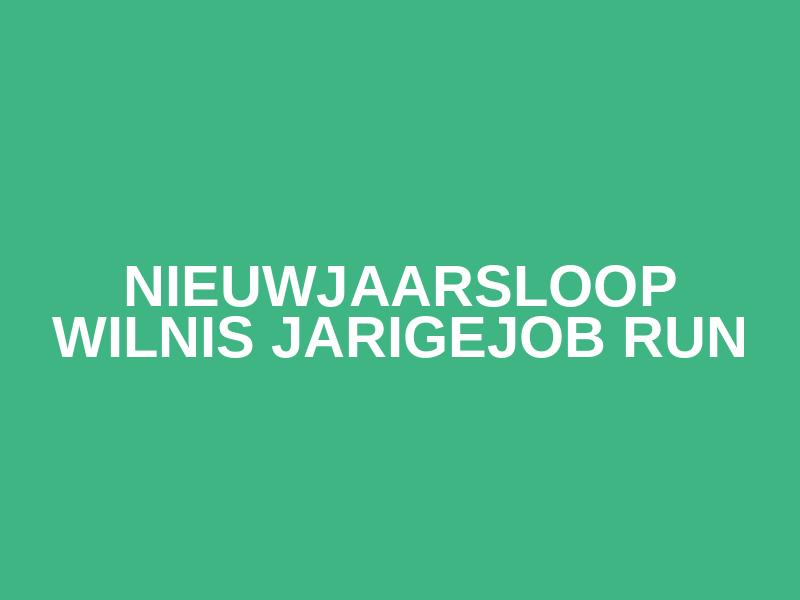 Nieuwjaarsloop Wilnis JarigeJob Run Logo