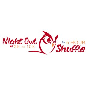 Night Owl 5k, 10k and the 6 hour shuffle Logo