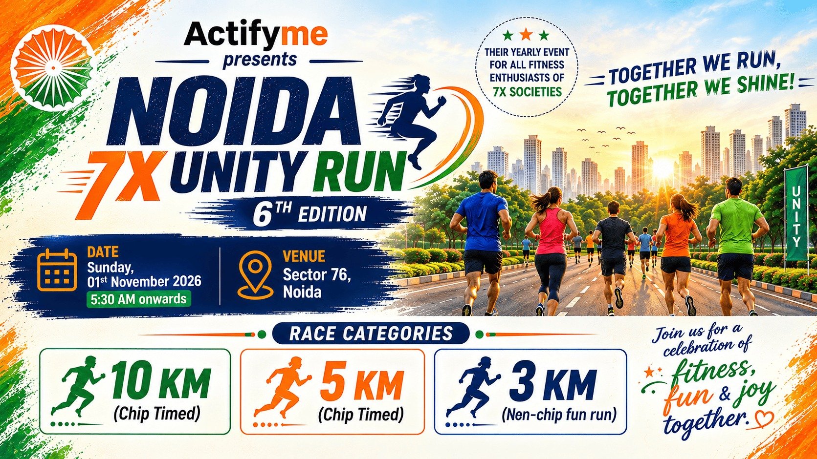 Noida 7x Unity Run Event - 6th Edition