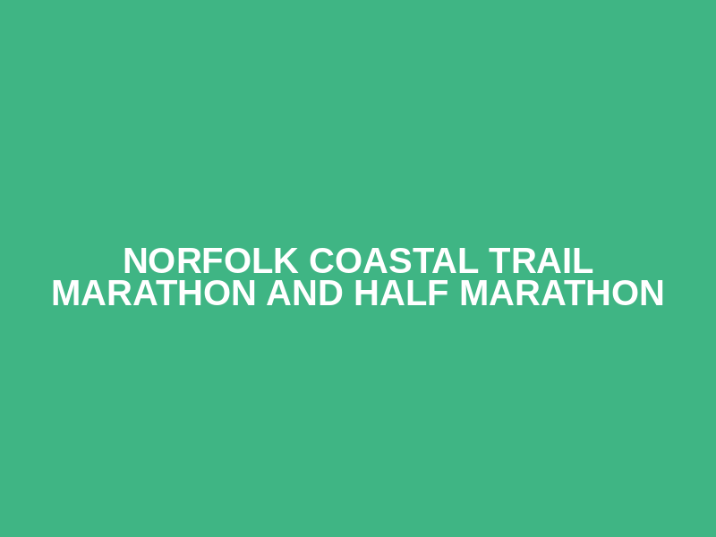Norfolk Coastal Trail Marathon and Half Marathon Logo