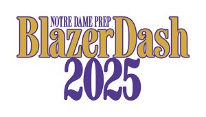 Notre Dame Prep Blazer Dash Scholarship Run Logo