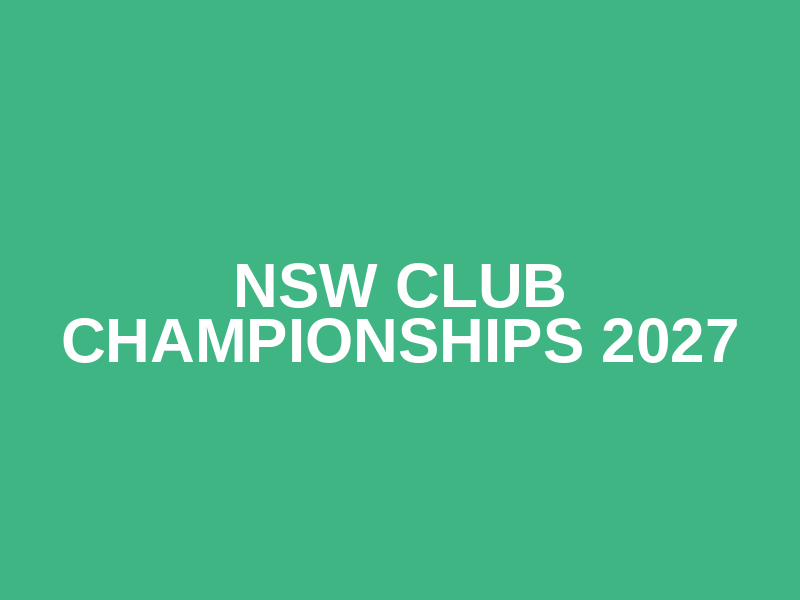 NSW Club Championships 2027 Logo