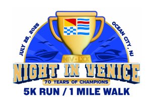 Ocean City Night In Venice 5K Run Logo