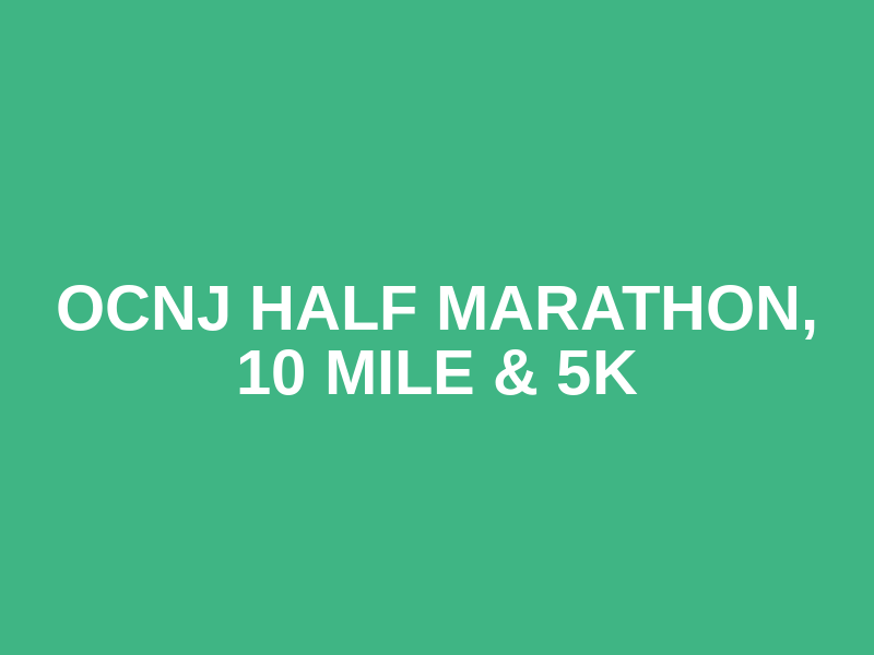 OCNJ Half Marathon, 10 Mile & 5K Logo