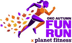 OKC Autumn Fun Run x Planet Fitness Logo