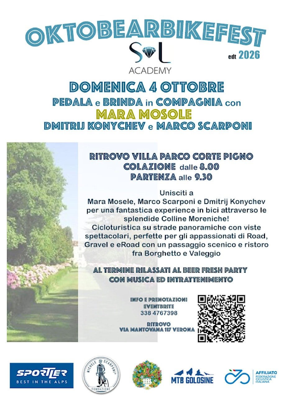 OktobearBikefest 2026 - EVENT PLUS con Mara Mosole e la fondazione Scarponi