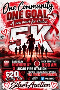 One community. One goal. A new heart for Hailee. Logo