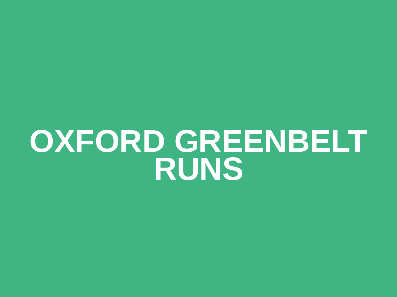 Oxford Greenbelt Runs Logo