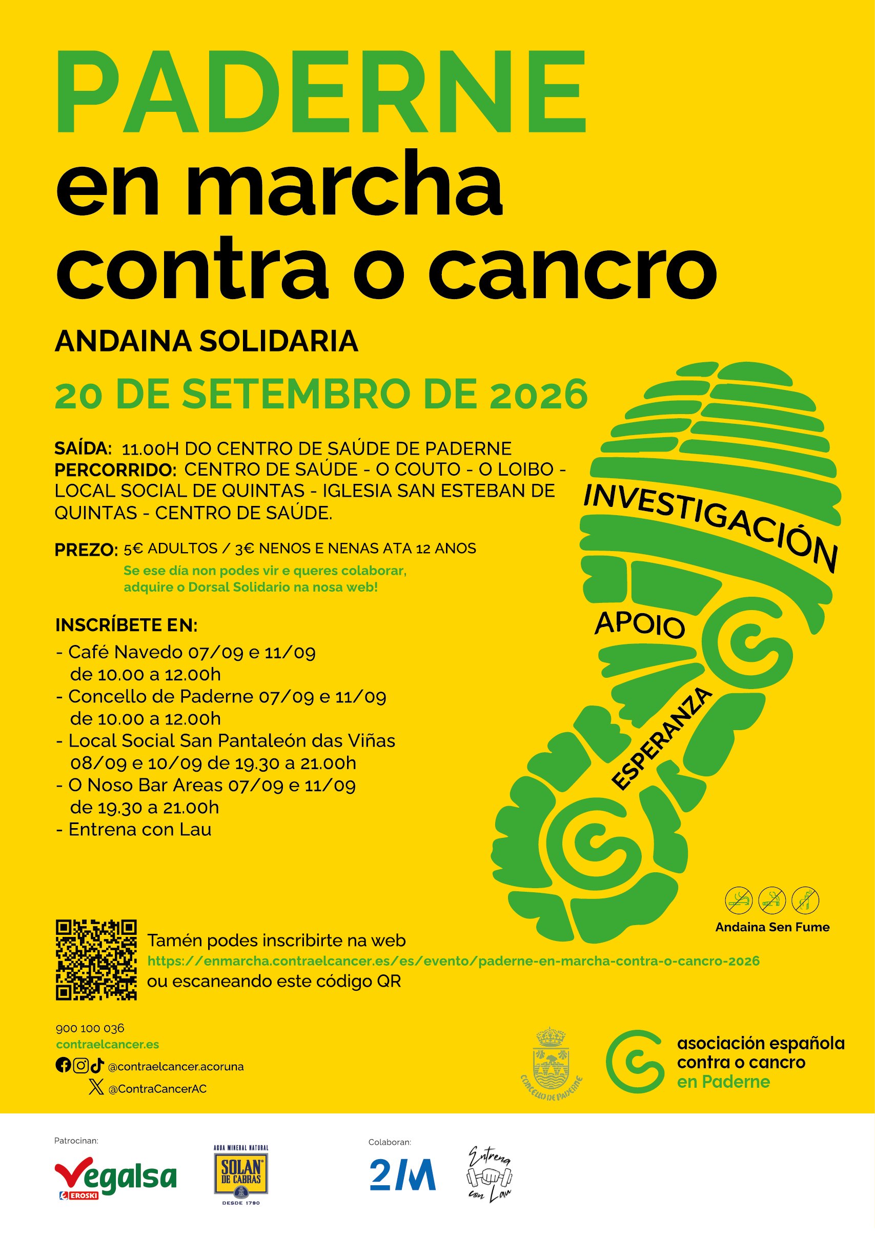 Paderne en Marcha Contra o Cancro 2026 Logo