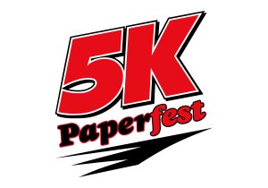 Paperfest Sunset 5K Logo