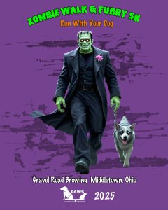 PAWS Zombie Walk & Furry 5k Logo