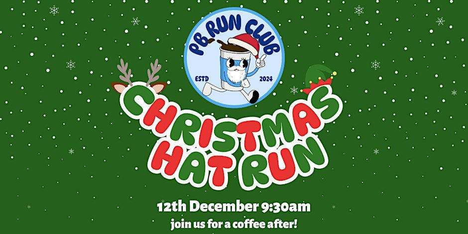 PB Run Club - Christmas Hat Run Logo