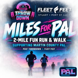 PCCF Throwdown X Fleet Feet - Miles for PAL Logo