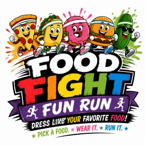 Pensacola Pickles and Wings Family Festival : PENSACOLA FOOD FIGHT FUN RUN Logo