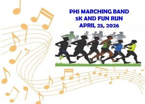 PHS Marching Band 5K and Fun Run Logo