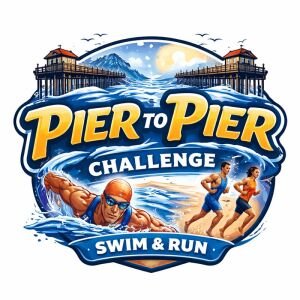 Pier to Pier Challenge Swim & 5k Run Logo