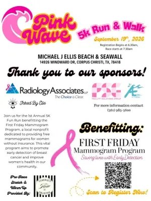 Pink Wave 5K-benefitting First Friday Mammogram Program Logo