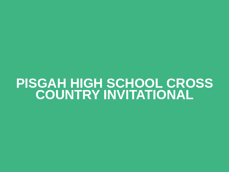 Pisgah High School Cross Country Invitational Logo
