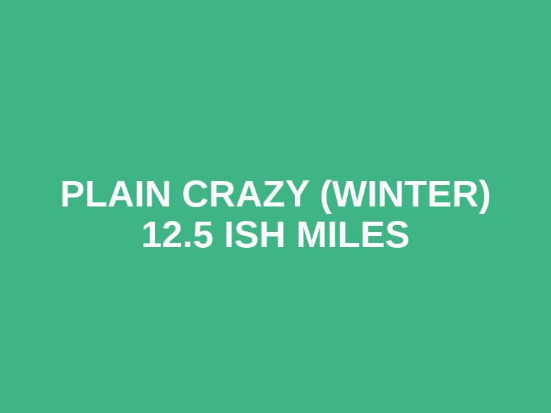 Plain Crazy  (Winter) 12.5 ish miles Logo
