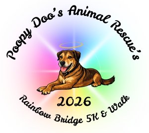 Poopy Doo's Animal Rescue's 3rd Annual Rainbow Bridge 5K and Walk Logo