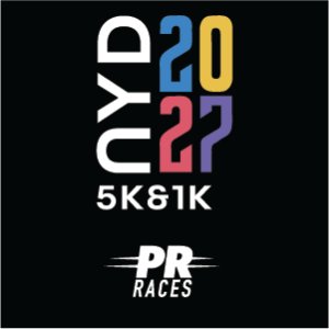 =PR= Races: New Year's Day 5K & 1K Logo