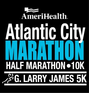 PRESALE! 2027 AmeriHealth Atlantic City Marathon, Half Marathon, 10K & G. Larry James 5K Logo