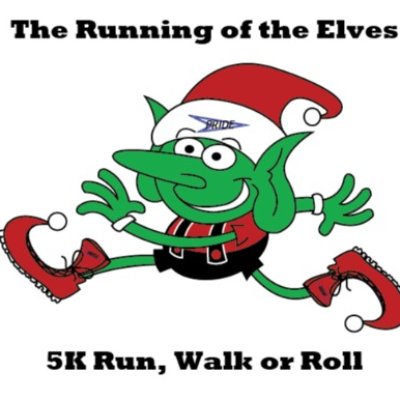 P.R.I.D.E. Inc 9th Annual Running of the Elves 5K Logo