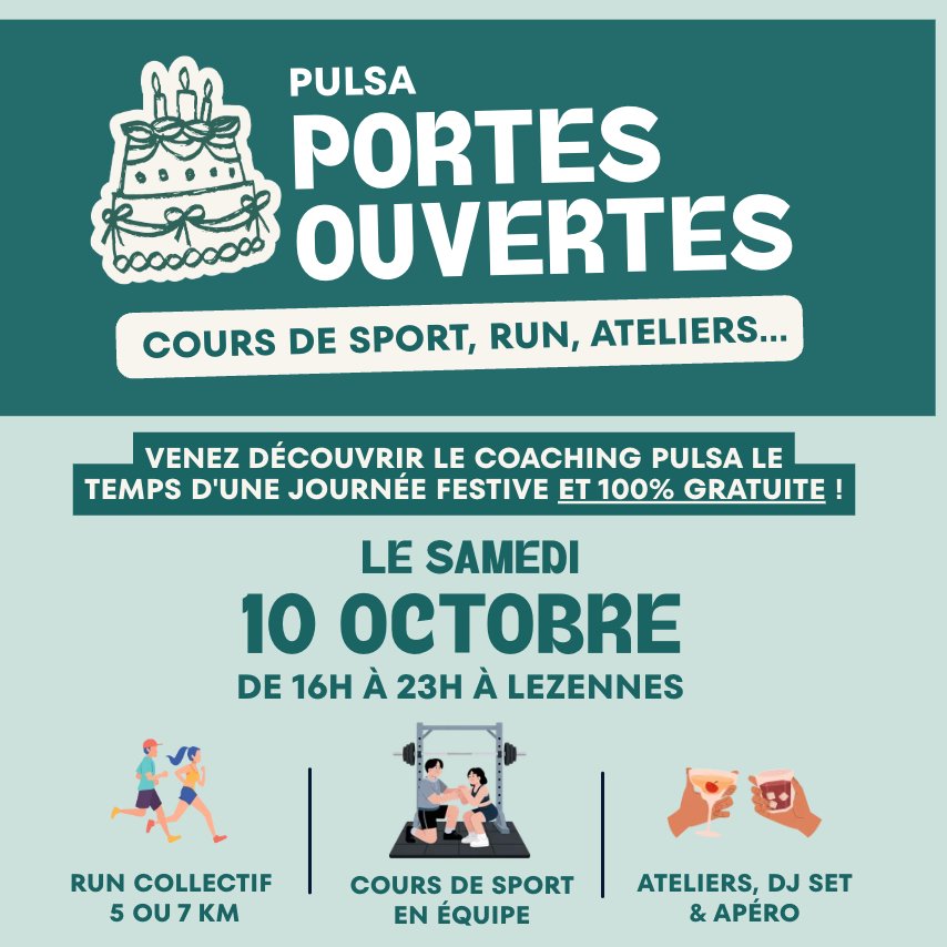 Pulsa fête ses 10 ans : Sessions sport gratuites, run, animations & DJ Set !