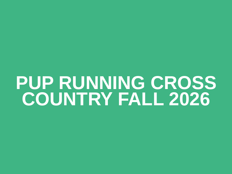 PUP RUNNING CROSS COUNTRY FALL 2026 Logo