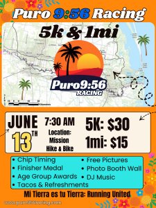 Puro 9:56 Racing 5k & 1mile Run/Walk