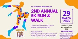 Purple Music Notes Presents 3rd Annual Marching 100 5k Run/Walk Logo