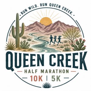 QUEEN CREEK DESERT WASH | HALF • 10K • 5K | Logo