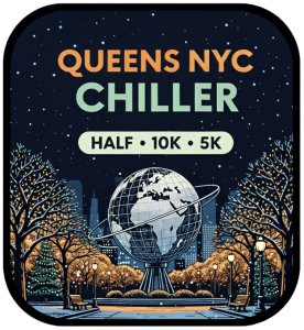 Queens NYC Chiller Half • 10K • 5K Logo
