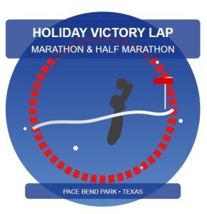 Holiday Victory Lap and Star of Texas 50 Miler, 50K, Marathon, Half-Marathon, 10K, 5K Logo