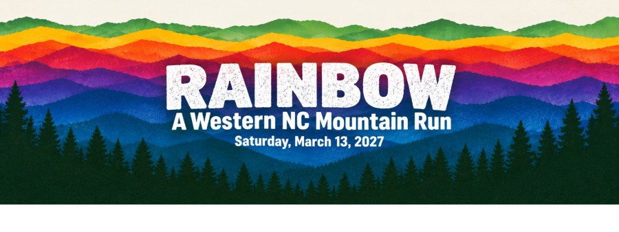 Rainbow: A Western NC Mountain Run Logo