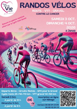 Randos Pédestre ou Vélos contre le cancer