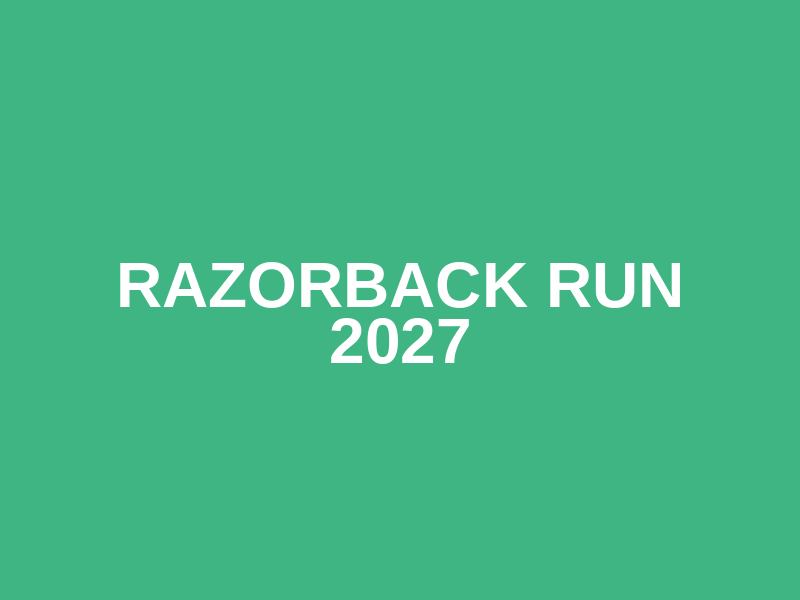 Razorback Run 2027 Logo