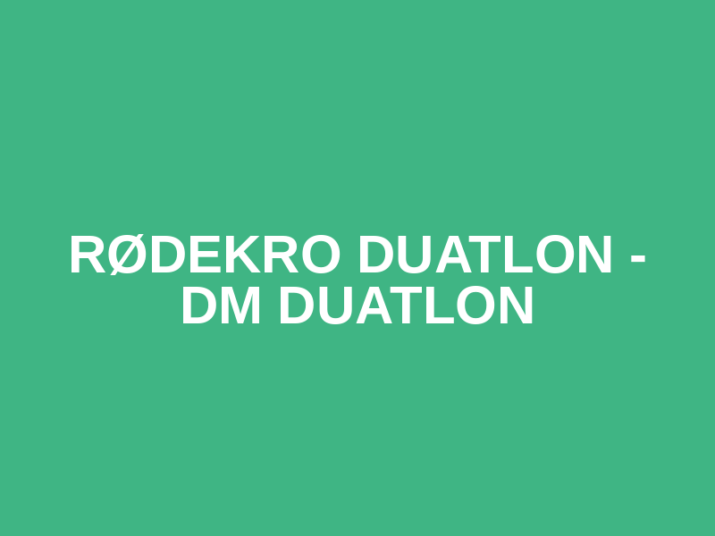 RØDEKRO DUATLON - DM DUATLON Logo