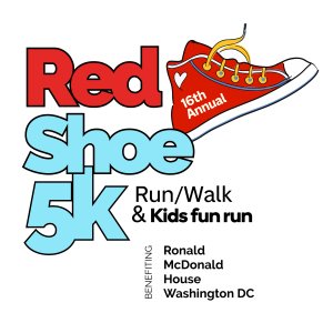 Red Shoe 5k 16th Annual Run/Walk & Kids Fun Run Benefiting Ronald McDonald House Logo