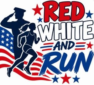 Red, White and Run 4k for Veterans Logo