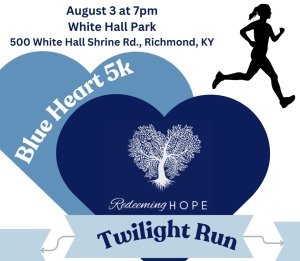 Redeeming Hope’s Blueheart Twilight Run 5K Logo