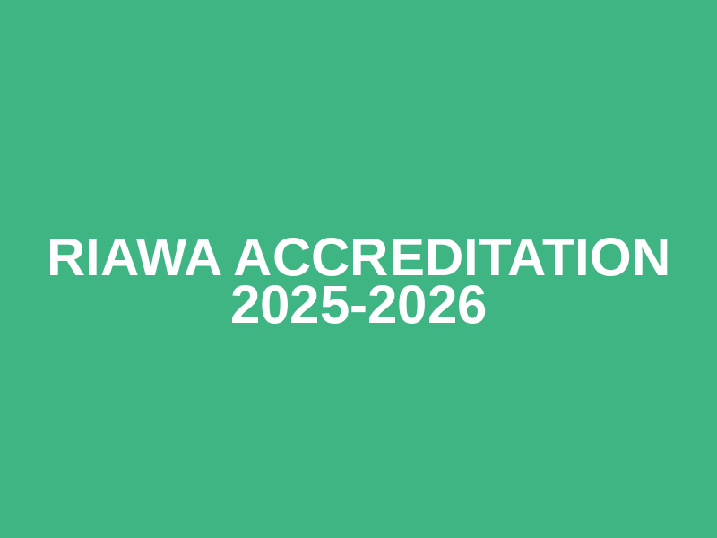 RIAWA Accreditation 2025-2026