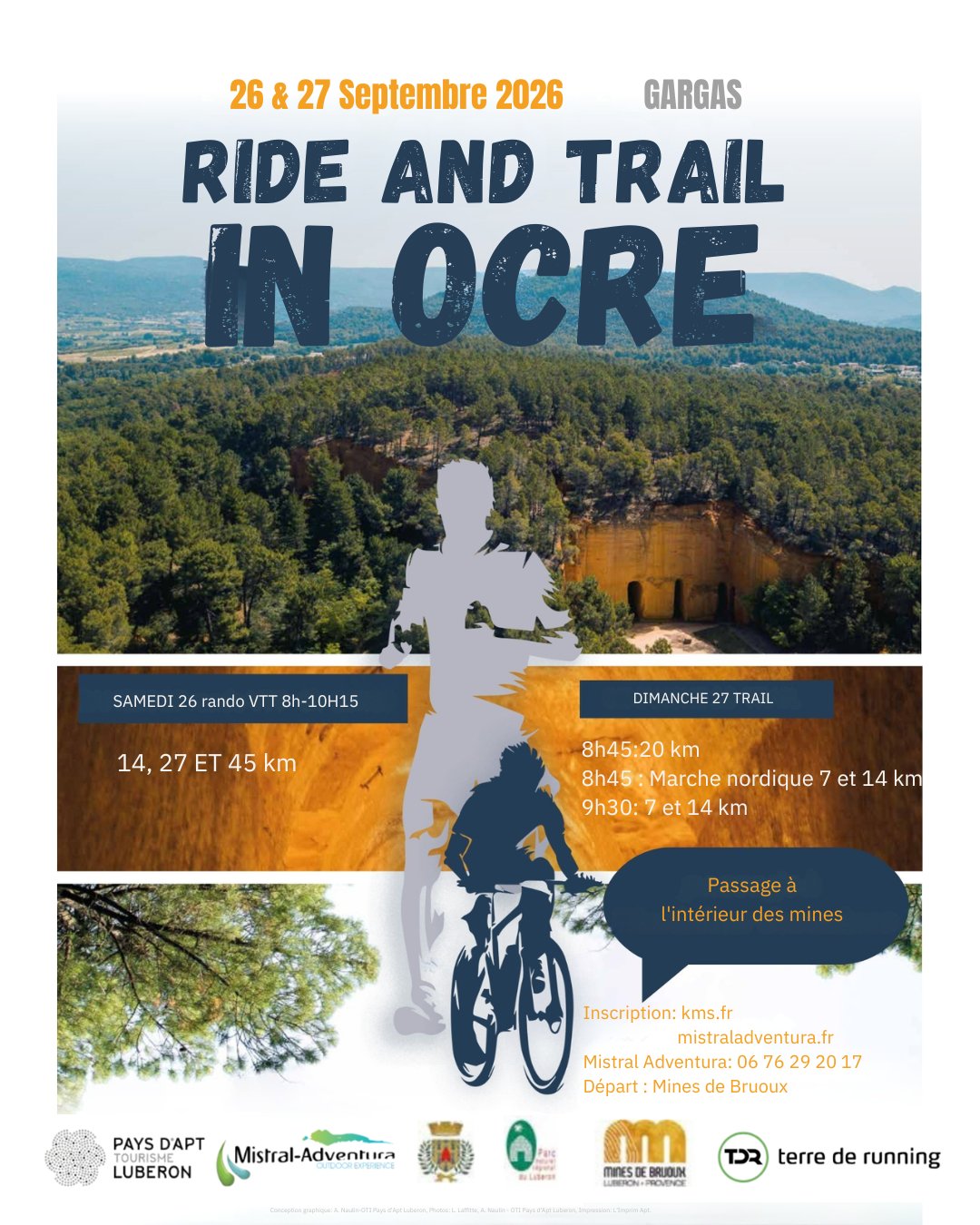 Ride and Trail In Ocre Logo