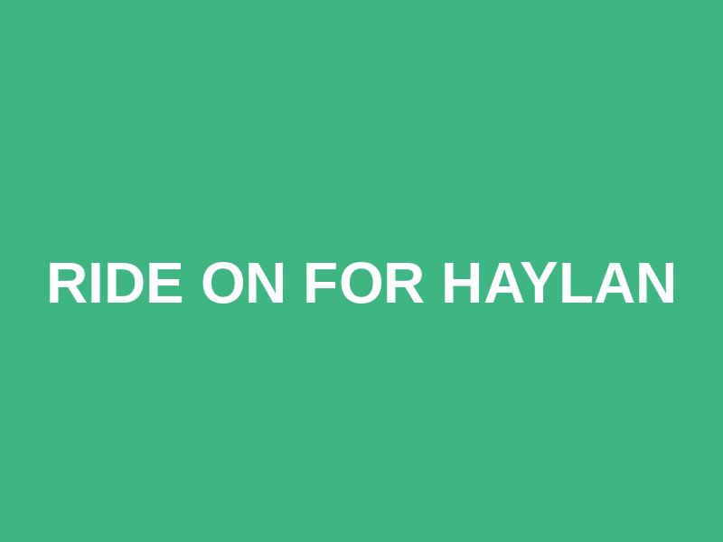 Ride On For Haylan Logo
